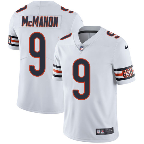Men's Chicago Bears #9 Jim McMahon White Vapor untouchable Limited Stitched Football Jersey